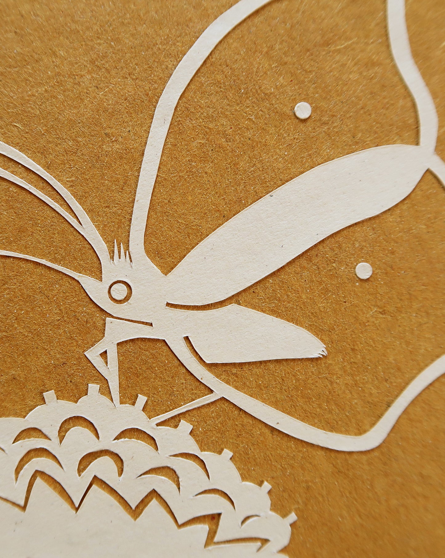 Citronsommerfugl på blåhat 23x18 cm